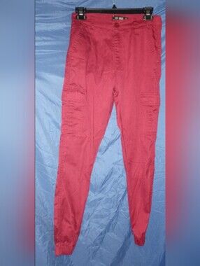 Boy's "S2 Mens Wear" Dark Red Pants Elasticate Cuffs & Button Back Pockets 16